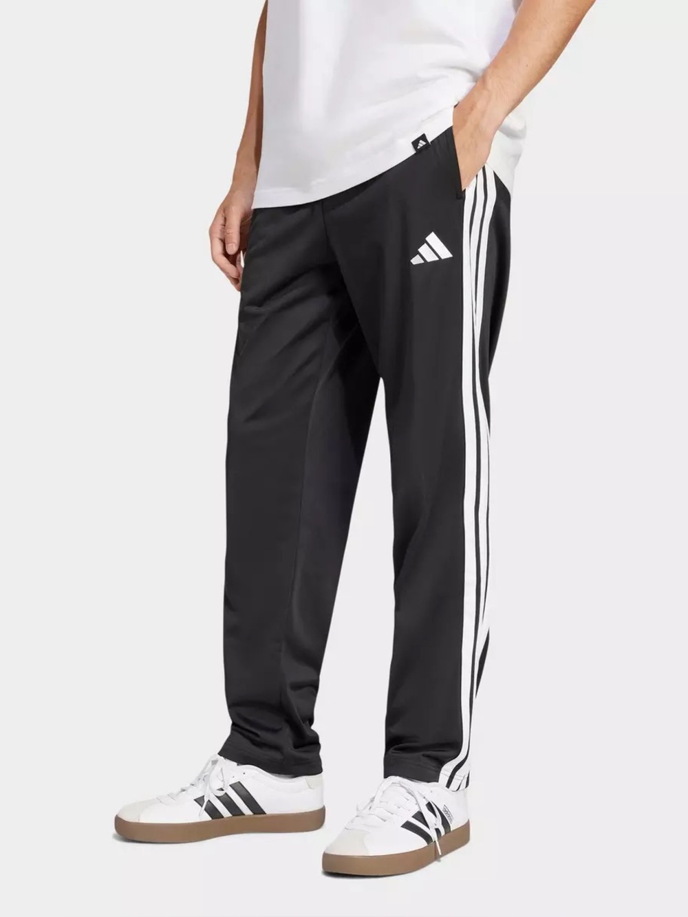 Men’s Adidas 3-Stripes Tricot Open Hem Track Pants
